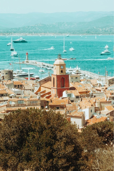 Saint Tropez vue sur la mer