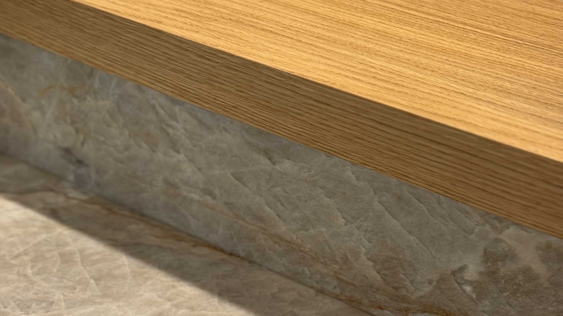 Rénovation au Mourillon, Toulon : la cuisine prend vie autour d&rsquo;un plan de travail en quartzite Taj Mahal